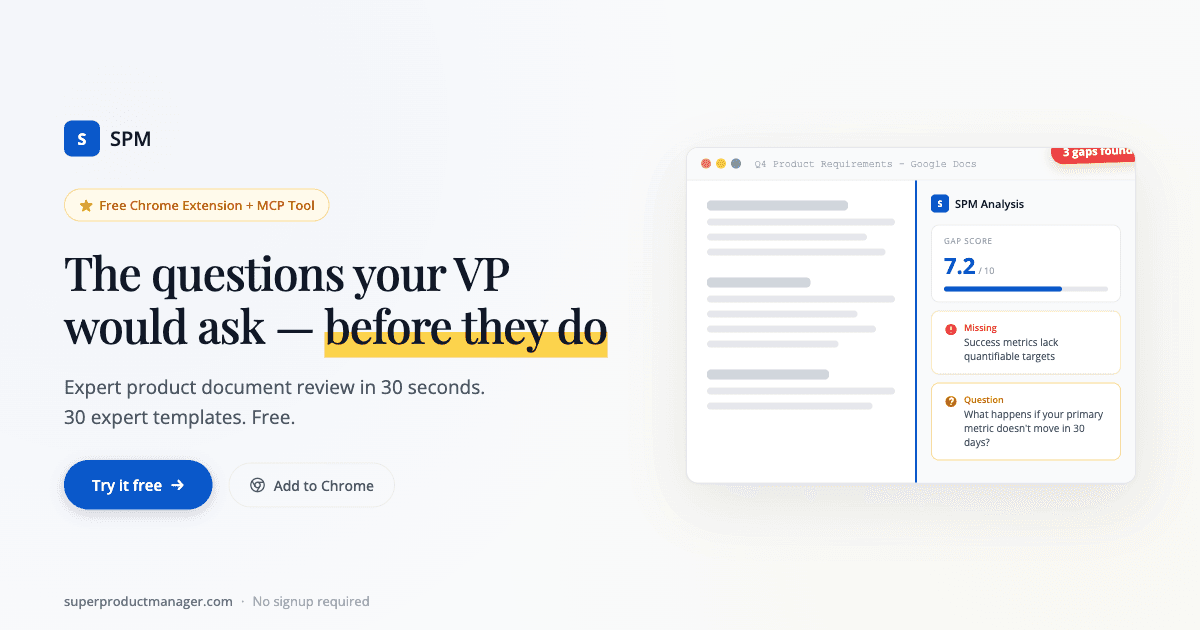 Super Product Manager product document review preview