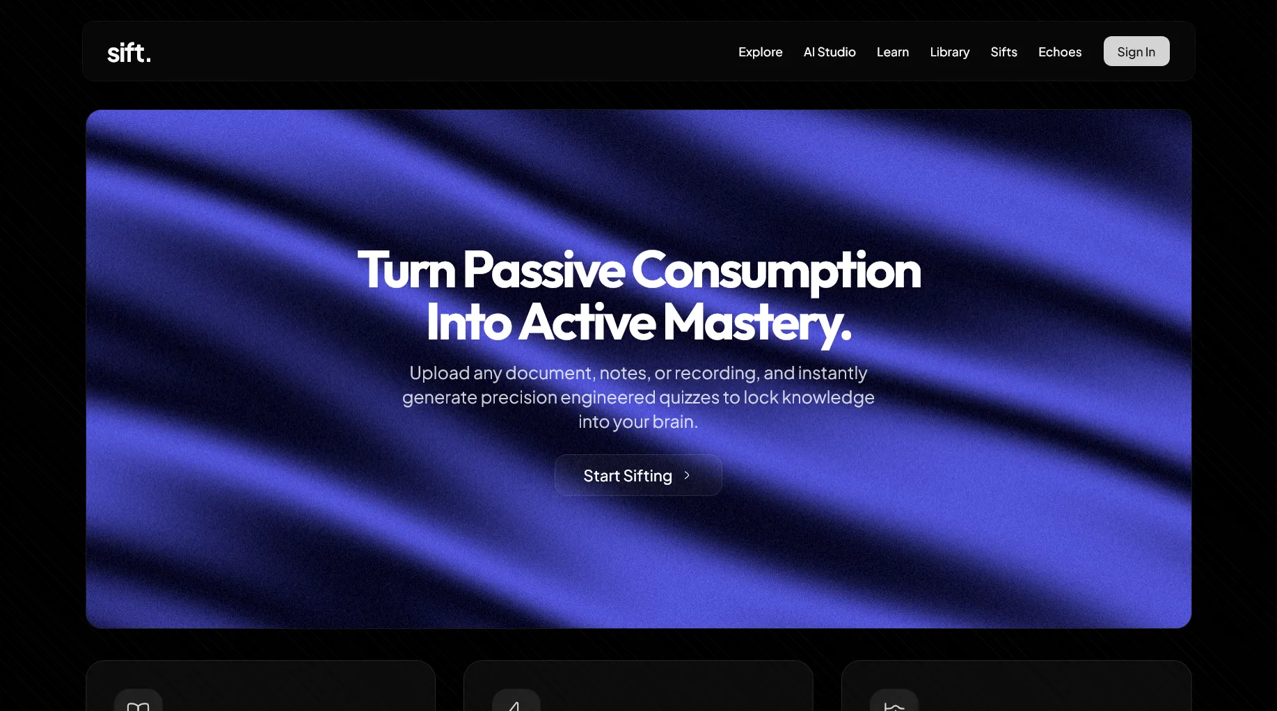 Sift (Active Recall Engine)